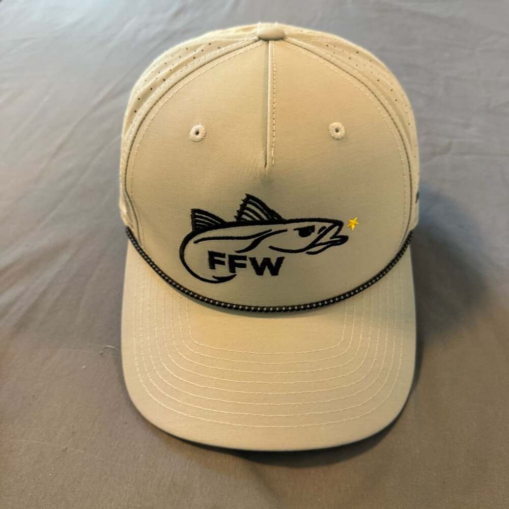 Richardson Milestone FFW Fishing Hat Tan Perforated Rope Snapback